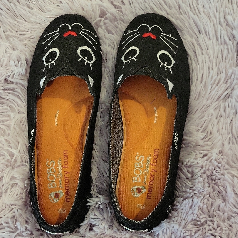 Bobs Cat Flats/6 1/2 / Black